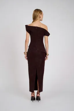 ELIYA THE LABEL Cyra Dress | Deep Wine Size L for rent on The Volte - image 2