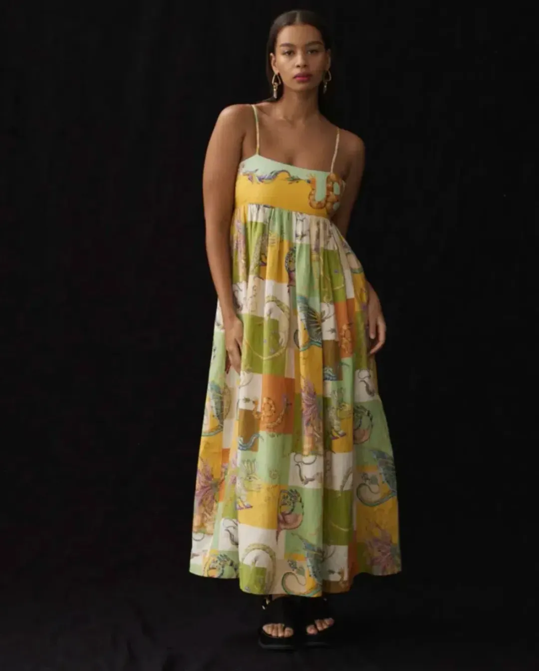 ALEMAIS – Jerome Midi Dress Multi - Size 6 for rent on The Volte - main image