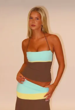 I AM DELILAH IRIS CORSET & SKIRT SET IN MOCHA SIZE XS for rent on The Volte - image 2