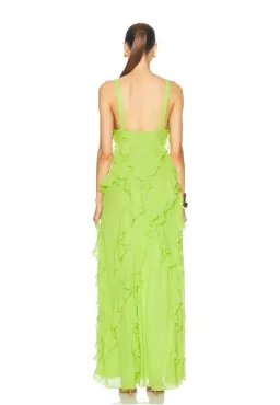 Rachel Gilbert Cedar Gown Lime Green 2/AU10 for rent on The Volte - image 3