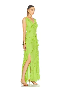 Rachel Gilbert Cedar Gown Lime Green 2/AU10 for rent on The Volte - image 2