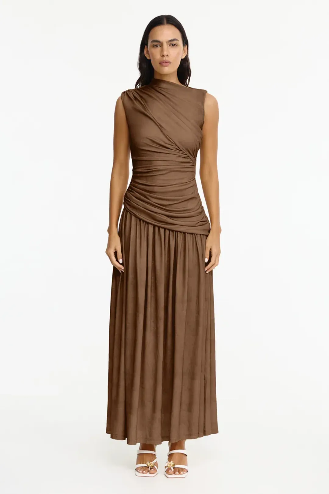 Acler Deanhill Maxi Dress size 14 Sepia for rent on The Volte - main image