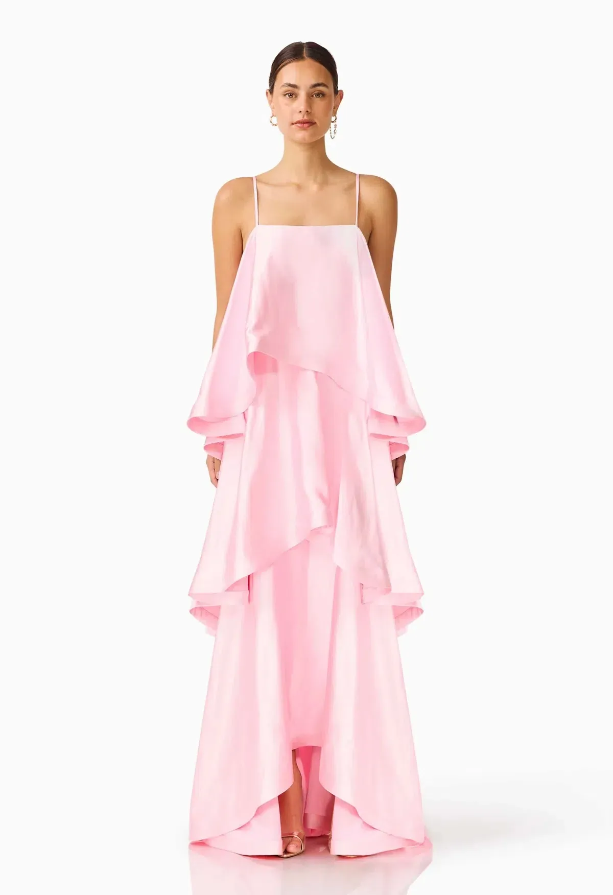 Elliatt Tilly Tiered Maxi Dress in Pale Pink Size Small - Image 2