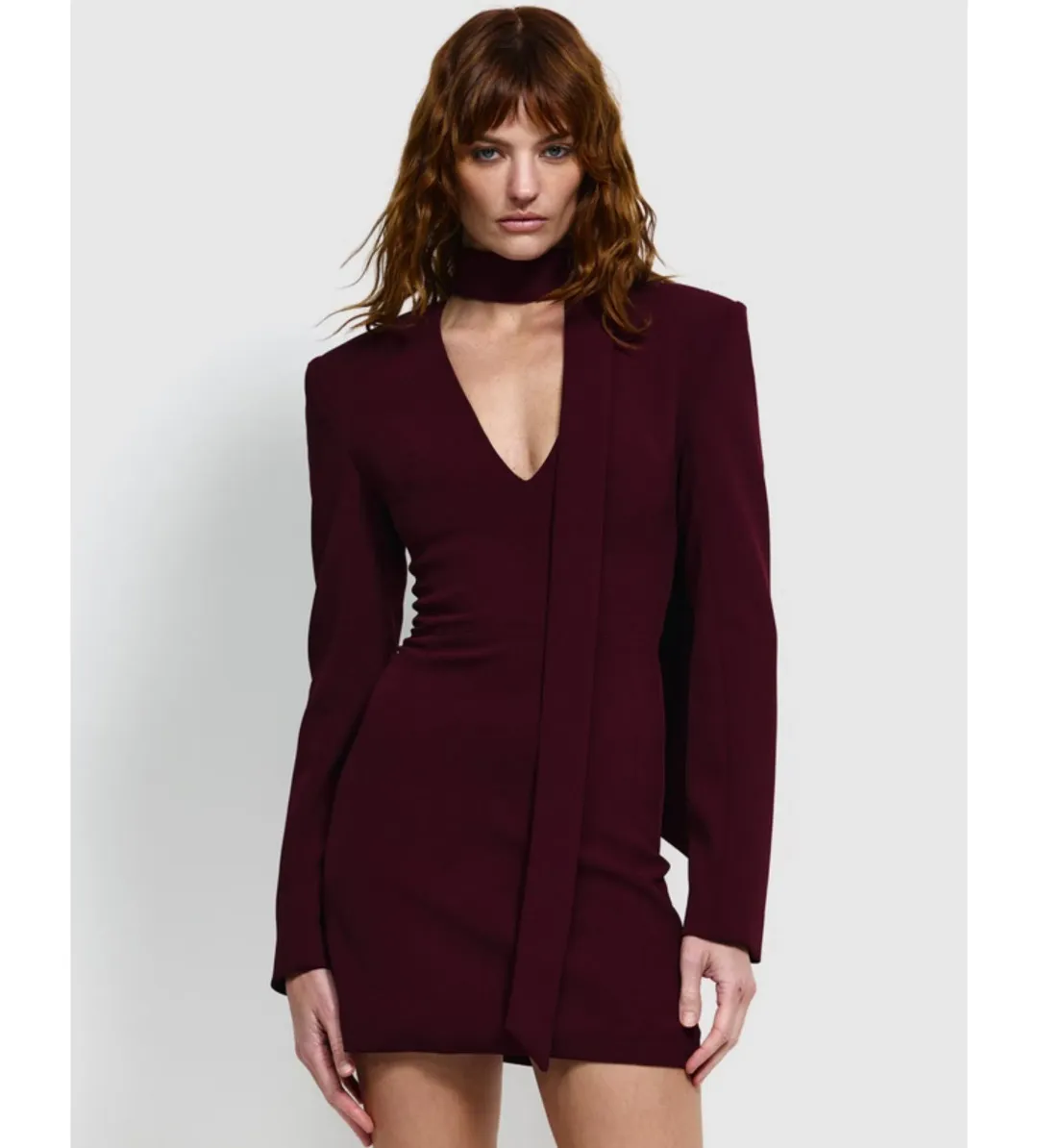 Effie Kats Bennet Mini Dress in Wine Size S/AU8 for rent on The Volte - main image