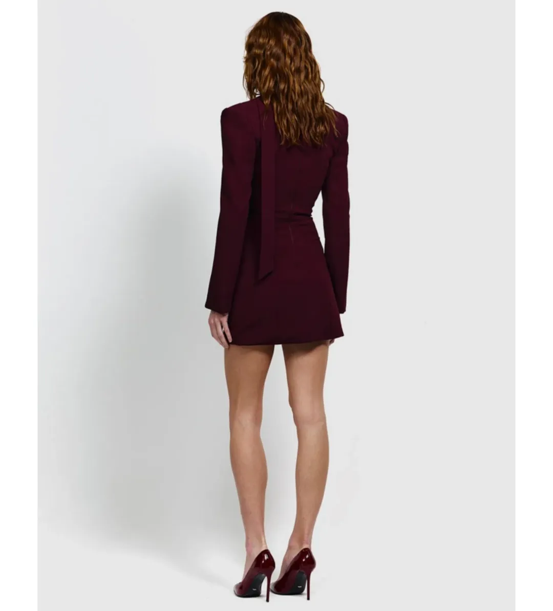 Effie Kats Bennet Mini Dress in Wine Size L/AU12 for rent on The Volte - main image