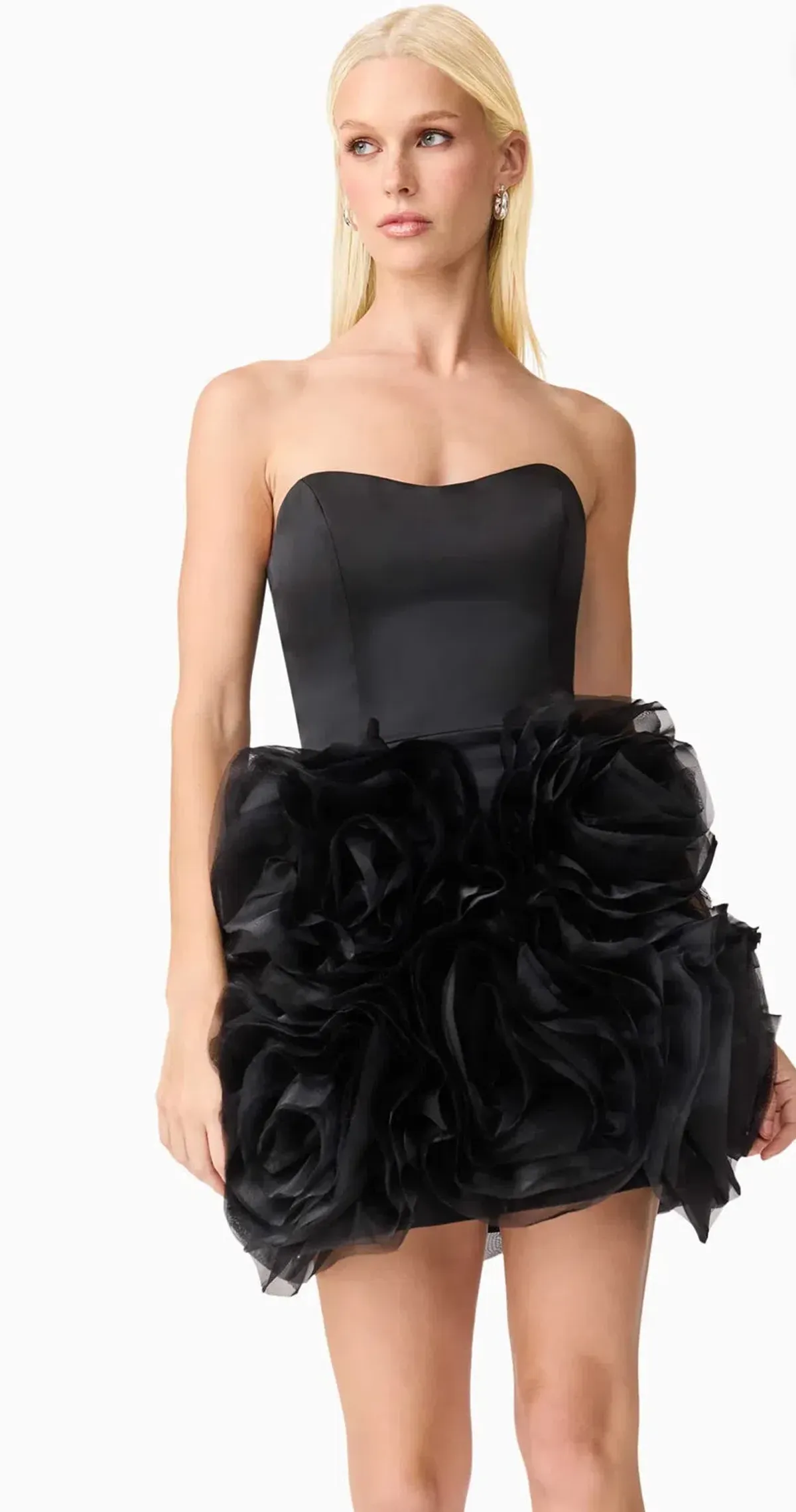 Elliatt- Asher Strapless Mini Dress- Black- Size Medium - Image 1