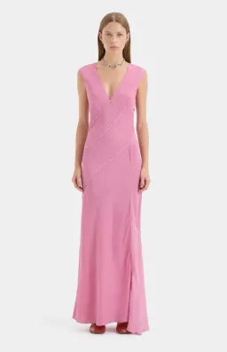 Sir the Label Elin Panelled Gown Berry Size 0 for rent on The Volte - image 1