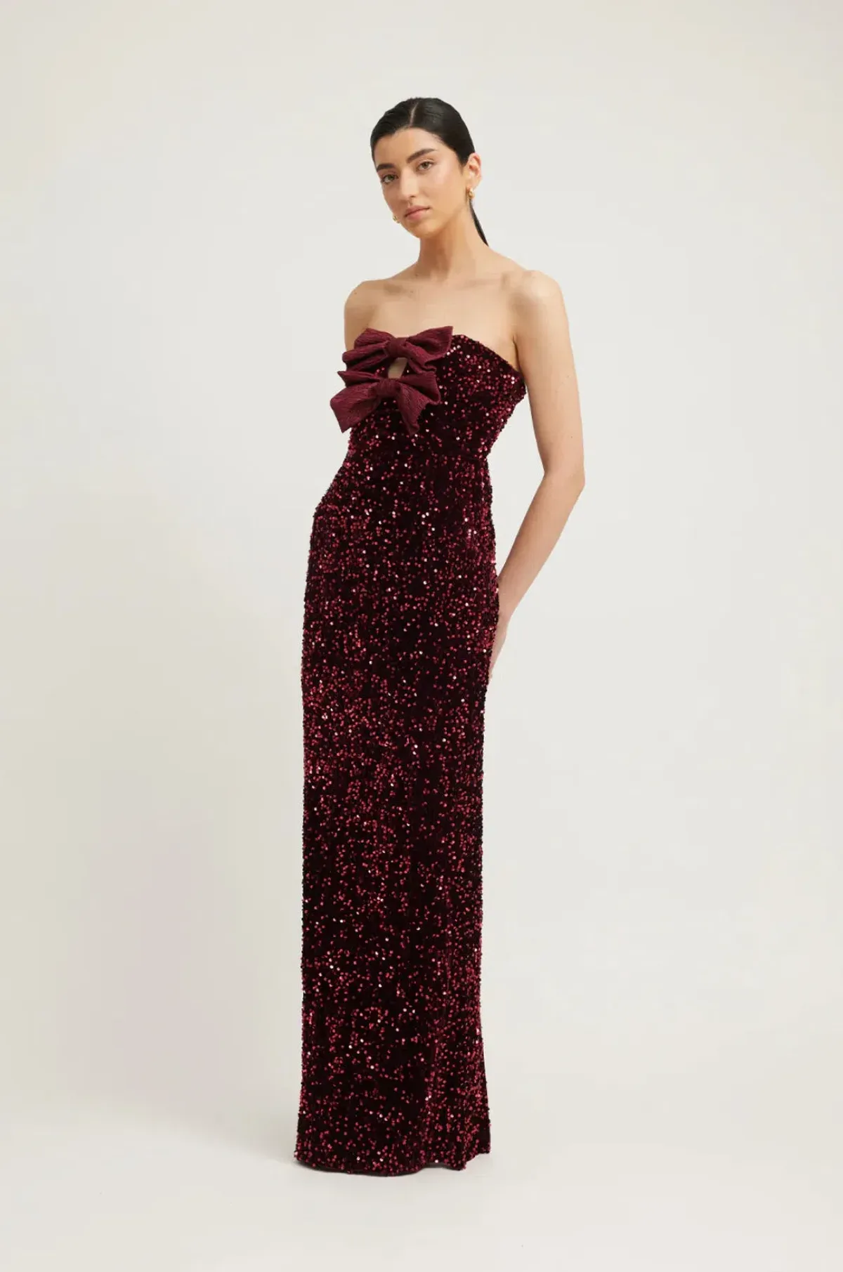 Tojha- Harlynne Dress - Merlot Sequin- Size 14 - Image 4