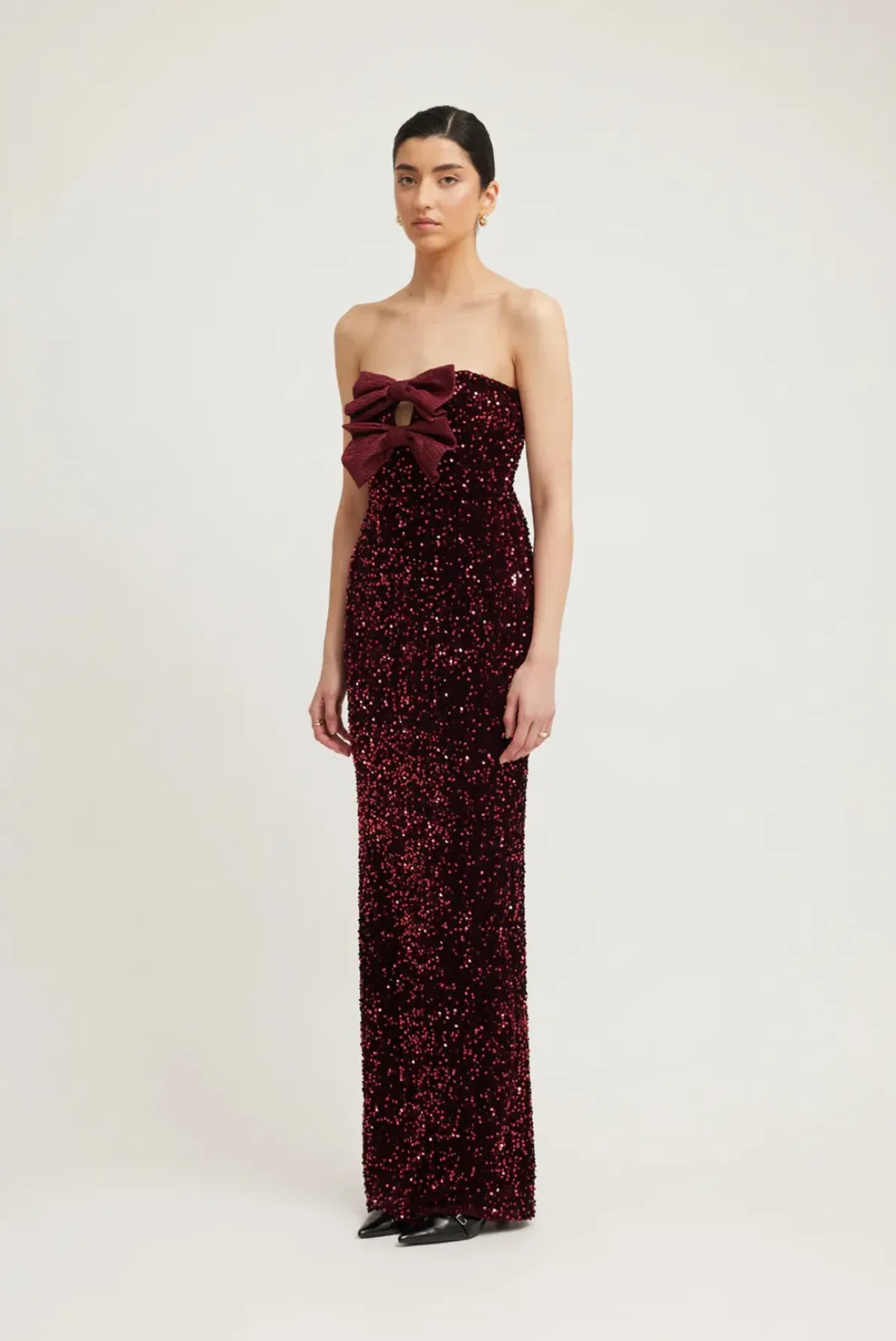 Tojha- Harlynne Dress - Merlot Sequin- Size 14 - Image 5