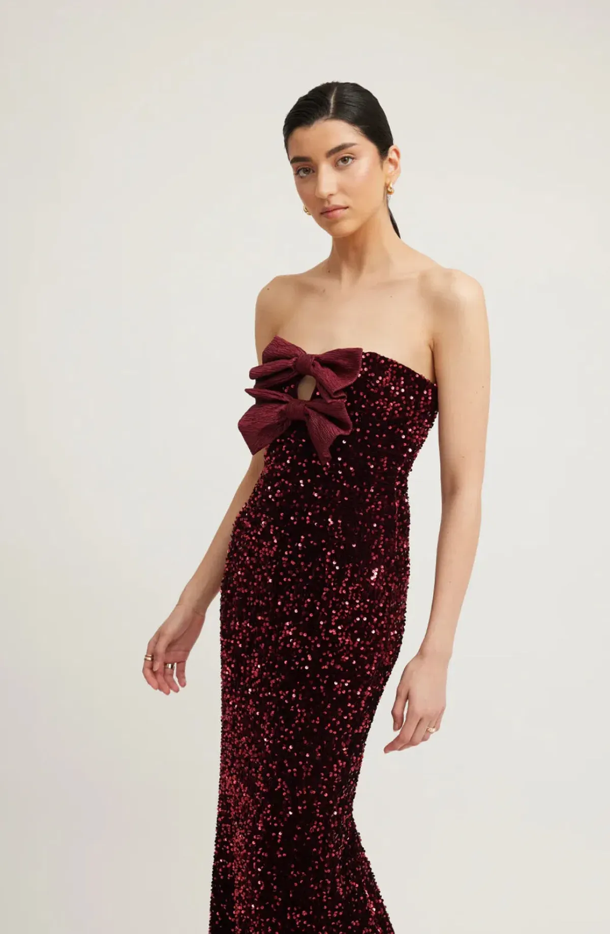 Tojha- Harlynne Dress - Merlot Sequin- Size 14 - Image 2