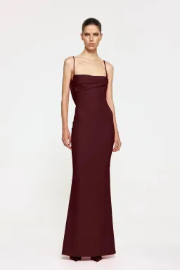 Effie Kats Havilland Gown - Wine size 10 for rent on The Volte - image 1