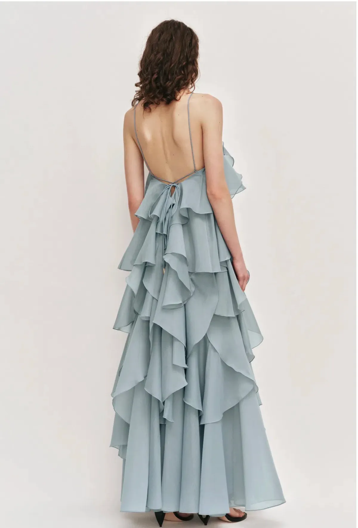 Aje Pandorea layered maxi dress duck egg size 12 - Image 2