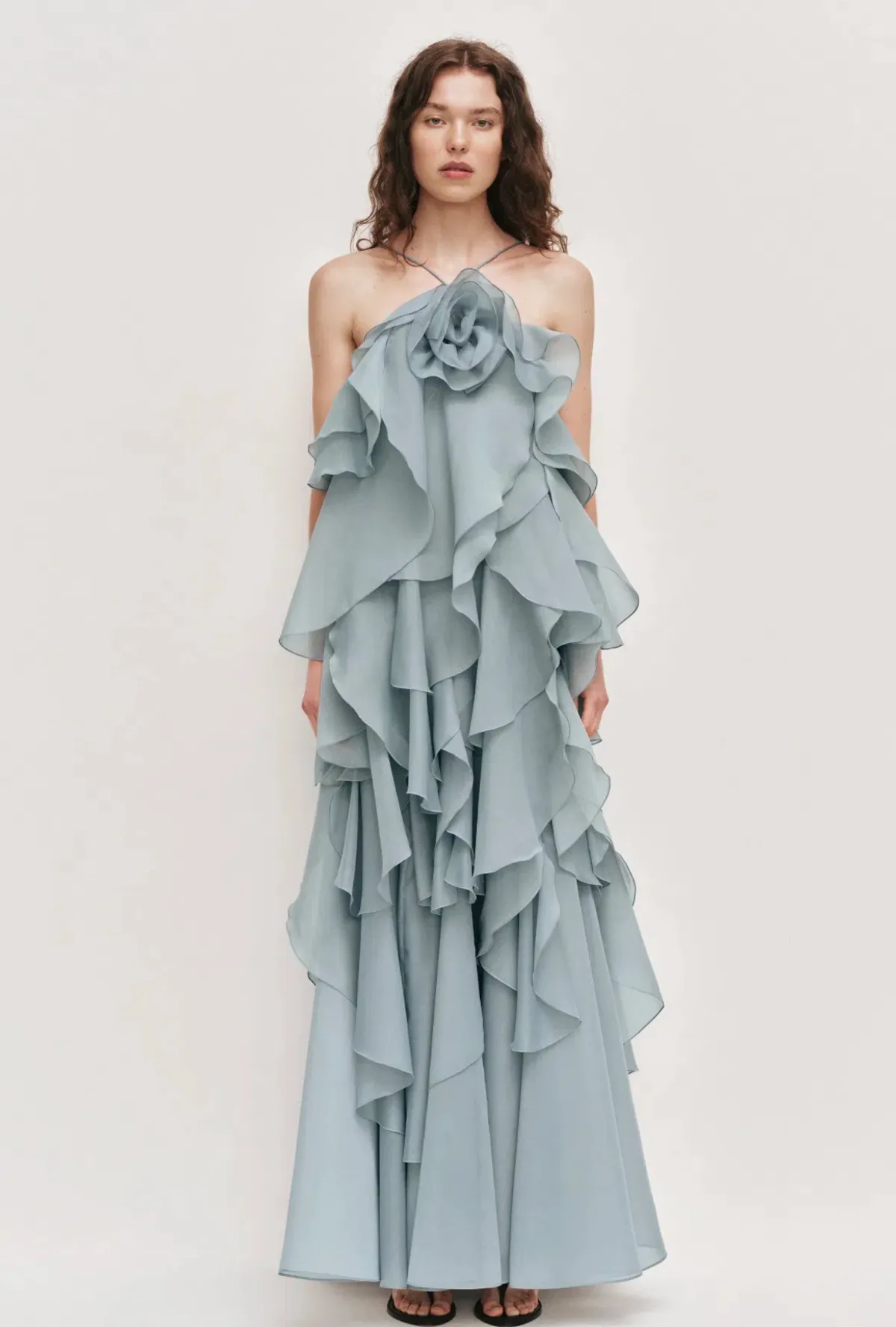 Aje Pandorea layered maxi dress duck egg size 12 - Image 1
