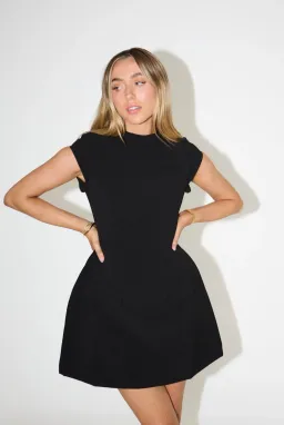 Odd Muse- The Ultimate Muse Cap Sleeve Mini Dress- Black- Size XL for rent on The Volte - image 1