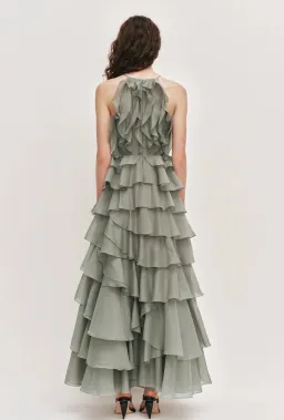 Aje Cleo gown moss green size 10 for rent on The Volte - image 2