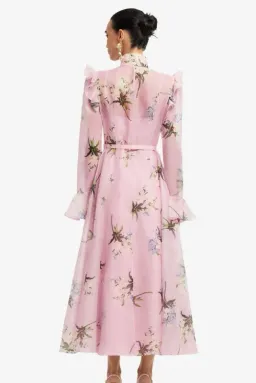 Leo Lin Katrina Butterfly Sleeve Midi Dress size 10 for rent on The Volte - image 2