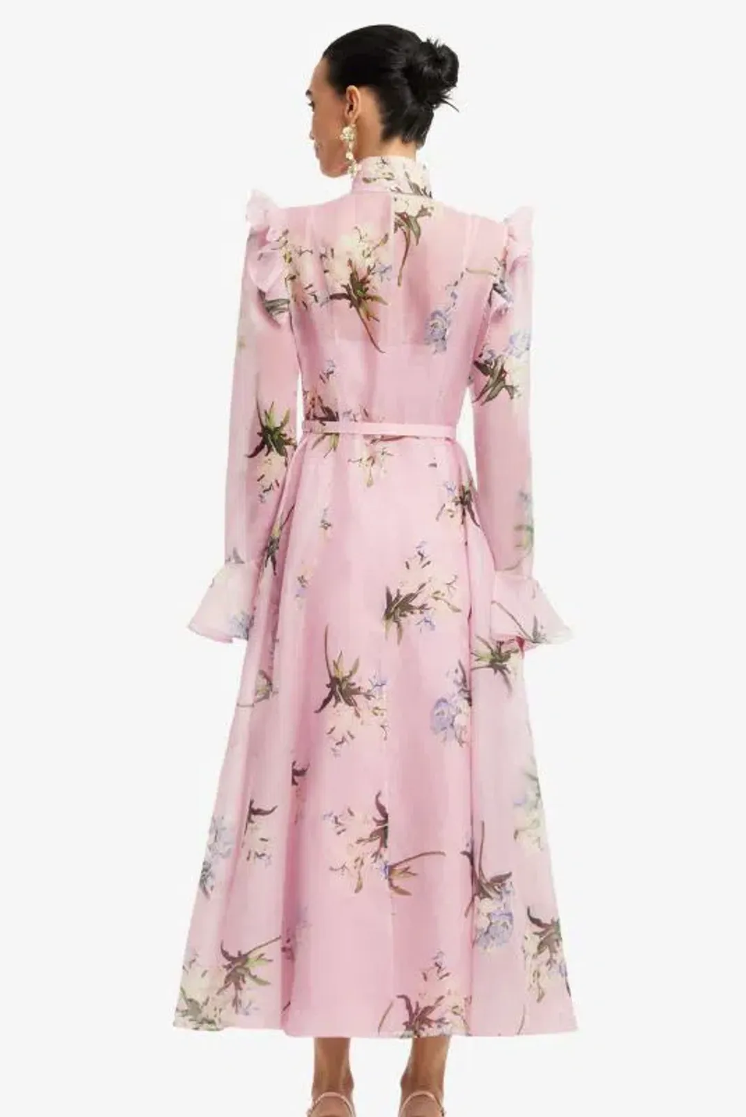 Leo Lin Katrina Butterfly Sleeve Midi Dress size 12 for rent on The Volte - main image