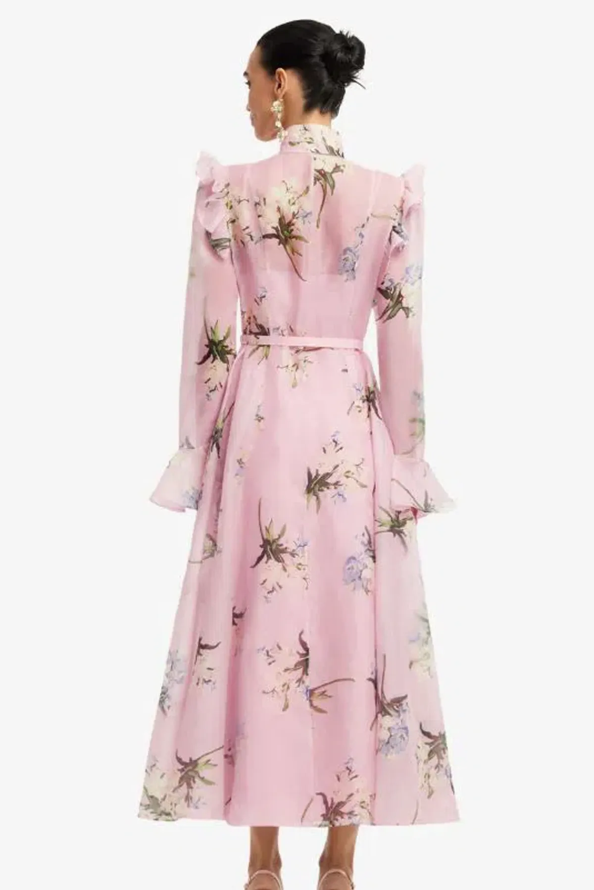 Leo Lin Katrina Butterfly Sleeve Midi Dress size 12 - Image 3