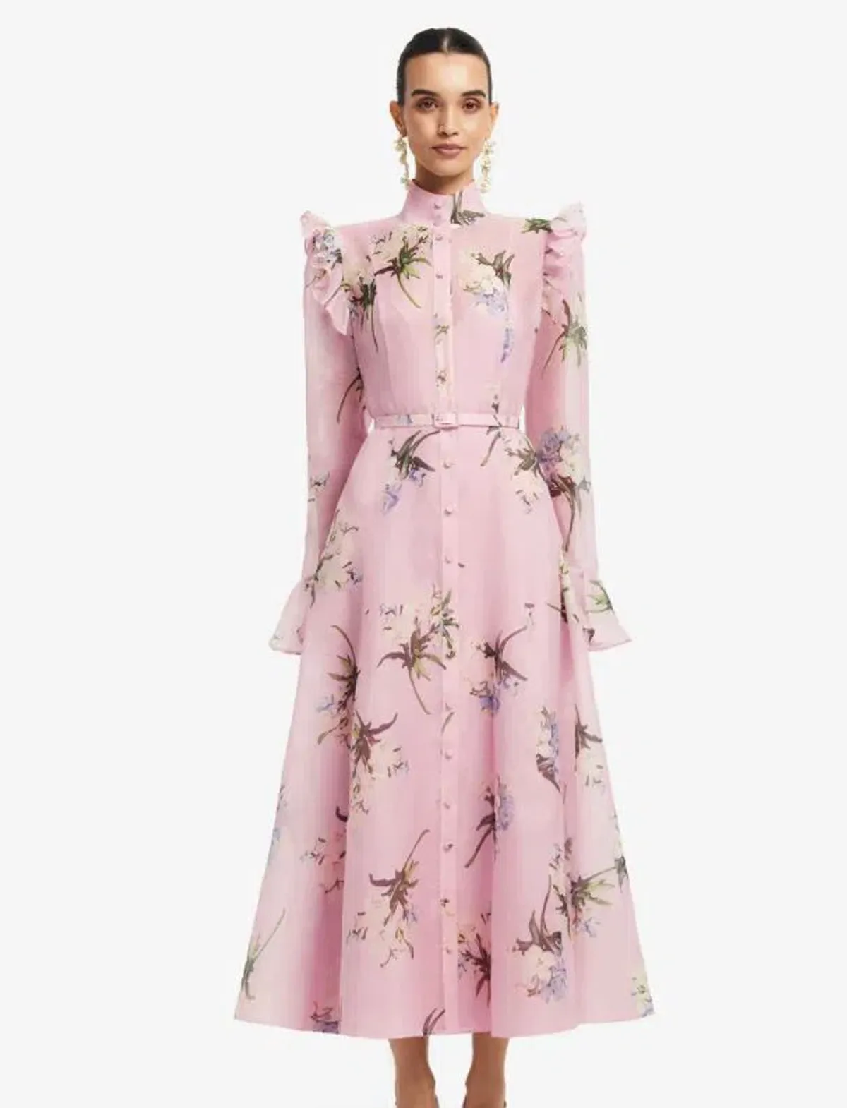 Leo Lin Katrina Butterfly Sleeve Midi Dress size 12 - Image 1