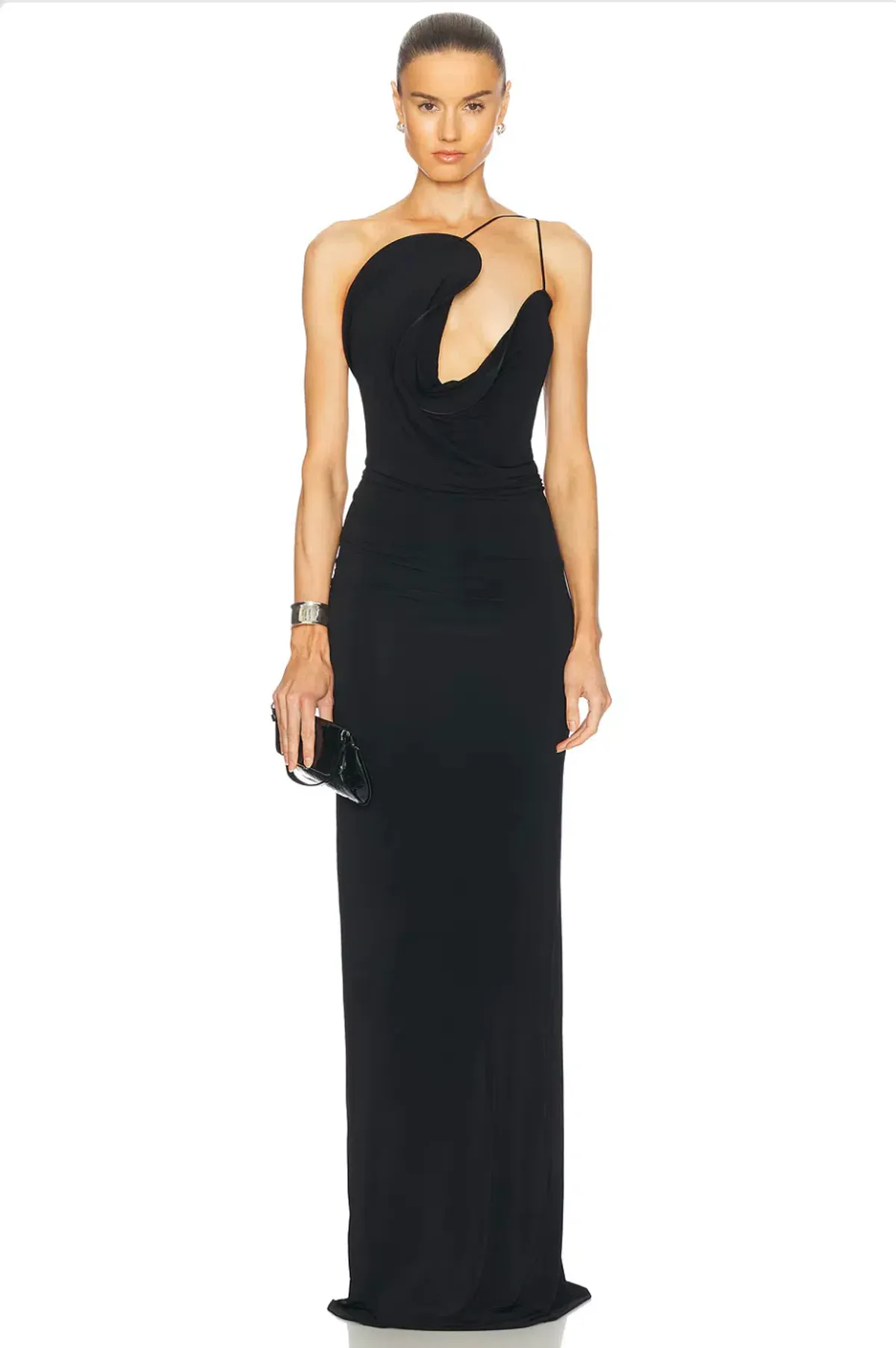 BNWT Christopher Esber Black Wave Coil Dress - Size 14 AU for rent on The Volte - main image