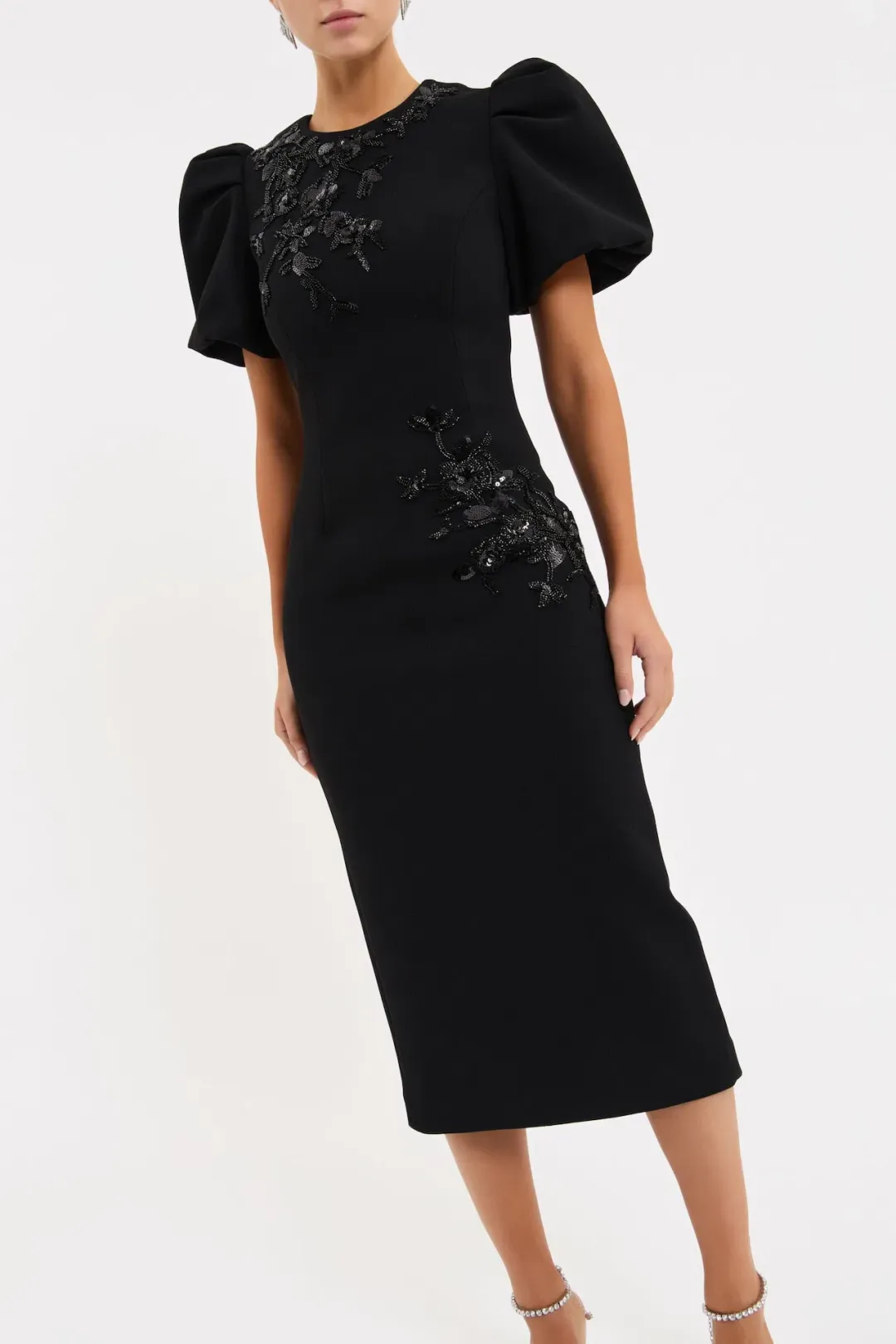 Rebecca Vallance Livia Midi Dress in Black Size AU 12 for rent on The Volte - main image