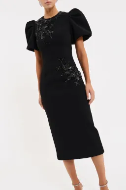 Rebecca Vallance Livia Midi Dress in Black Size AU 12 for rent on The Volte - image 2