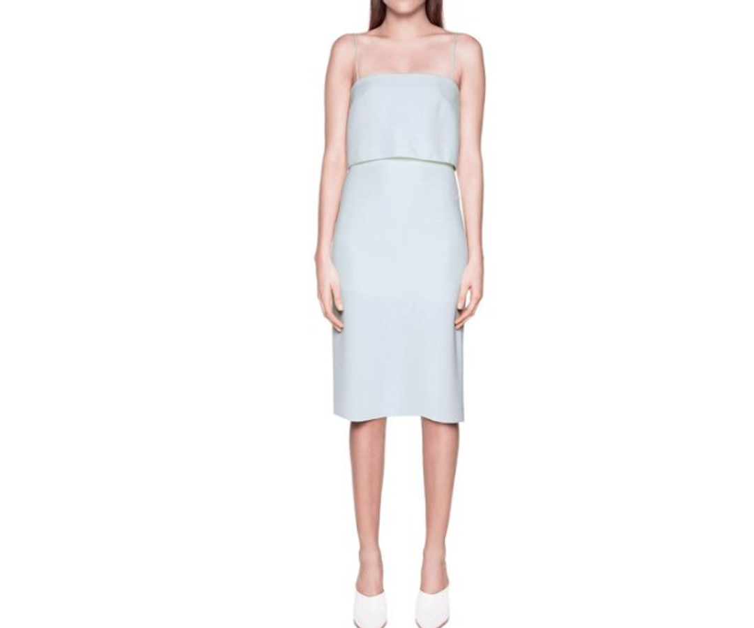 Dion Lee Blue Column Midi Dress Size 8 for rent on The Volte - main image