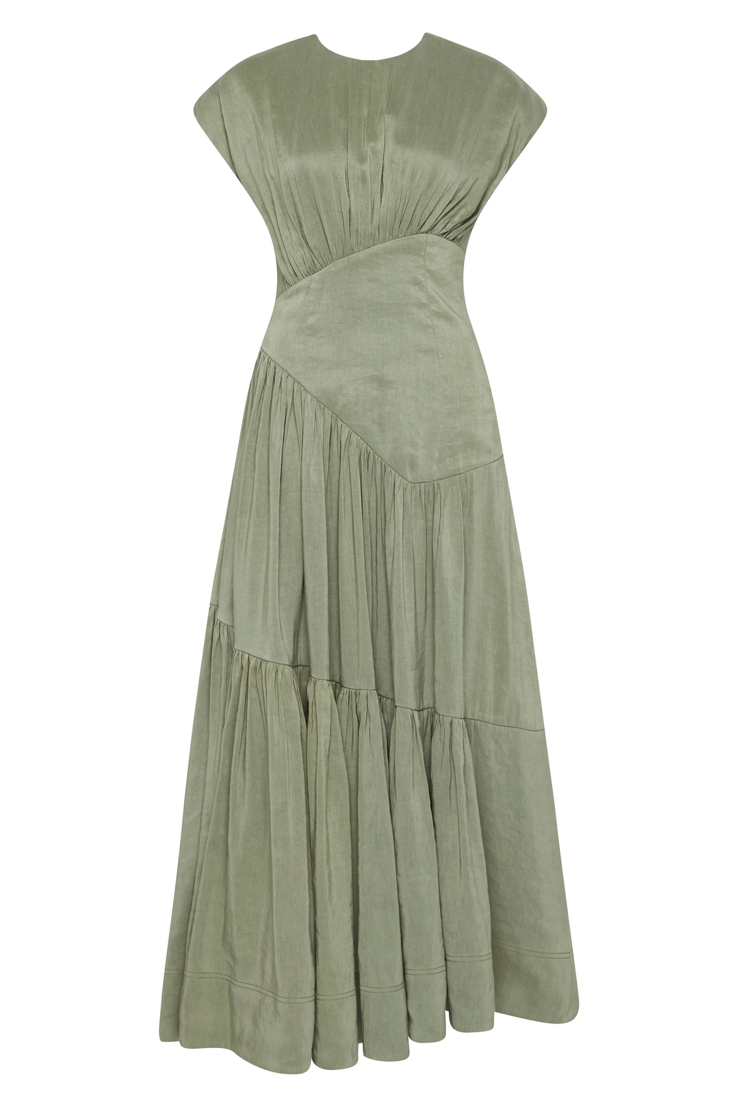 Aje Reflection Dress Oakmoss Size 8 for rent on The Volte - main image