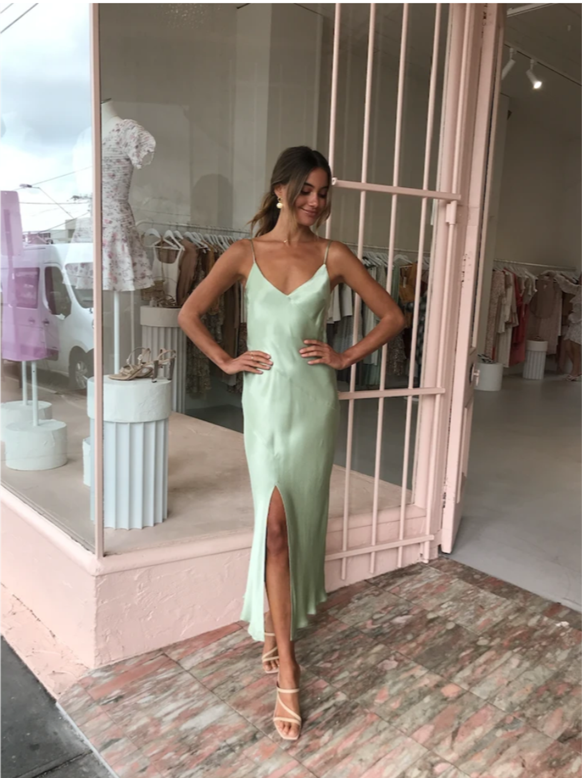 Bec and Bridge Crest Midi Dress Peppermint Sz 8 - Image 1