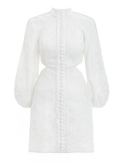Zimmermann Bonita Corded Short Dress Ivory Size 8 for rent on The Volte - image 3