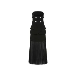 🖤 Rebecca Vallance Celia Midi Dress Size 12 AU - Black Sheer Strapless Gown 🖤 for rent on The Volte - image 7