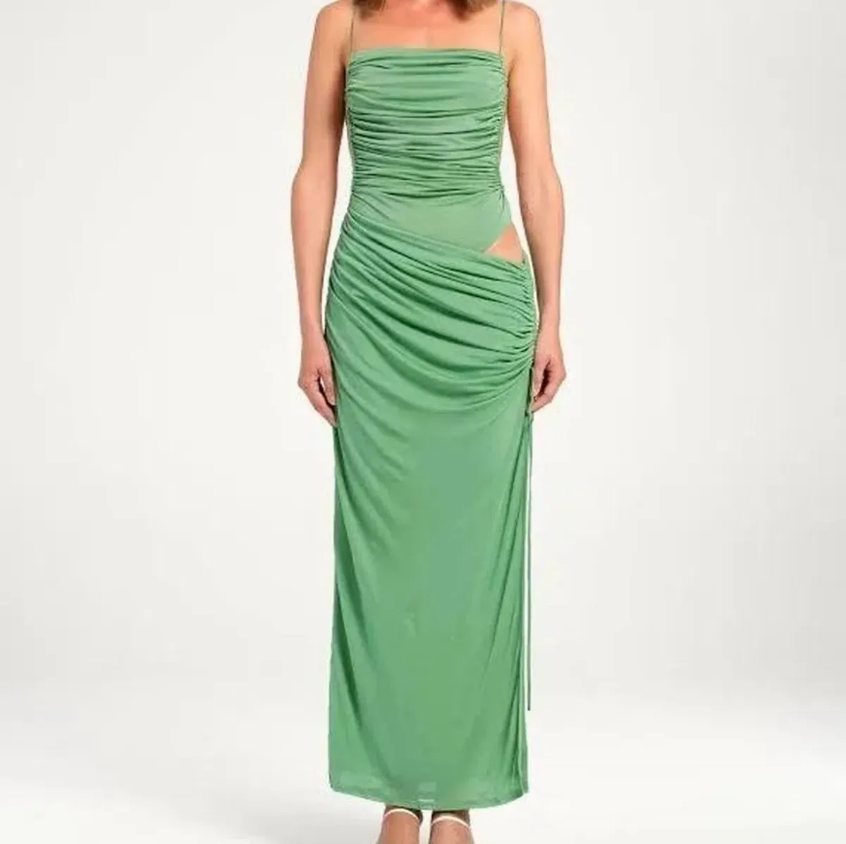 BENNI Miro Maxi Dress In Green Forest | Size AU 8 - Image 1