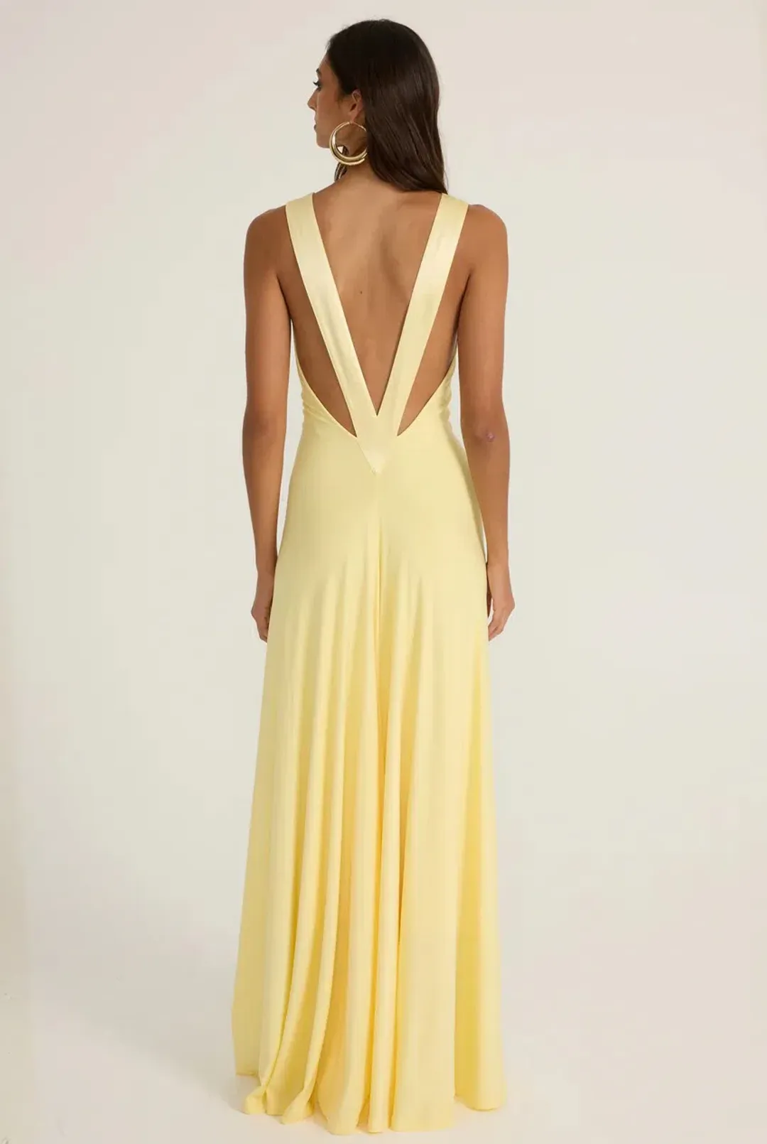 Ance Gria Rosa Gown lemon Maxi Dress Size AU 8 for rent on The Volte - main image