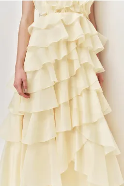 Aje Cleo Maxi Gown in Butter Yellow Size 12 for rent on The Volte - image 3
