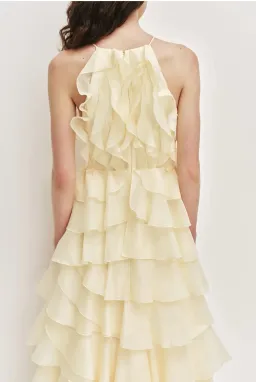 Aje Cleo Maxi Gown in Butter Yellow Size 12 for rent on The Volte - image 4