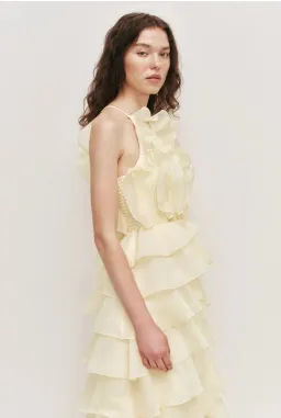 Aje Cleo Maxi Gown in Butter Yellow Size 12 for rent on The Volte - image 2