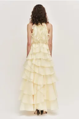 Aje Cleo Maxi Gown in Butter Yellow Size 12 for rent on The Volte - image 5