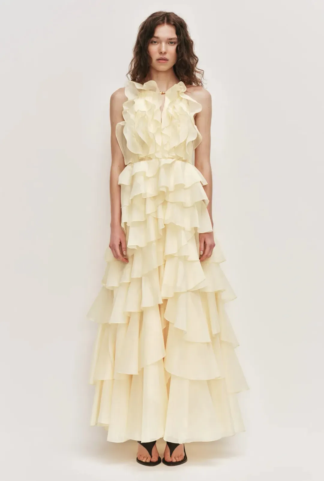 Aje Cleo Maxi Gown in Butter Yellow Size 12 for rent on The Volte - main image