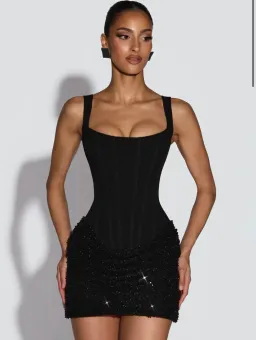 BABYBOO YEONA MINI DRESS - BLACK 6 for rent on The Volte - image 1