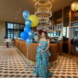 Elliatt Armani Tiered Maxi Dress In Blue Floral Size Medium for rent on The Volte - image 3