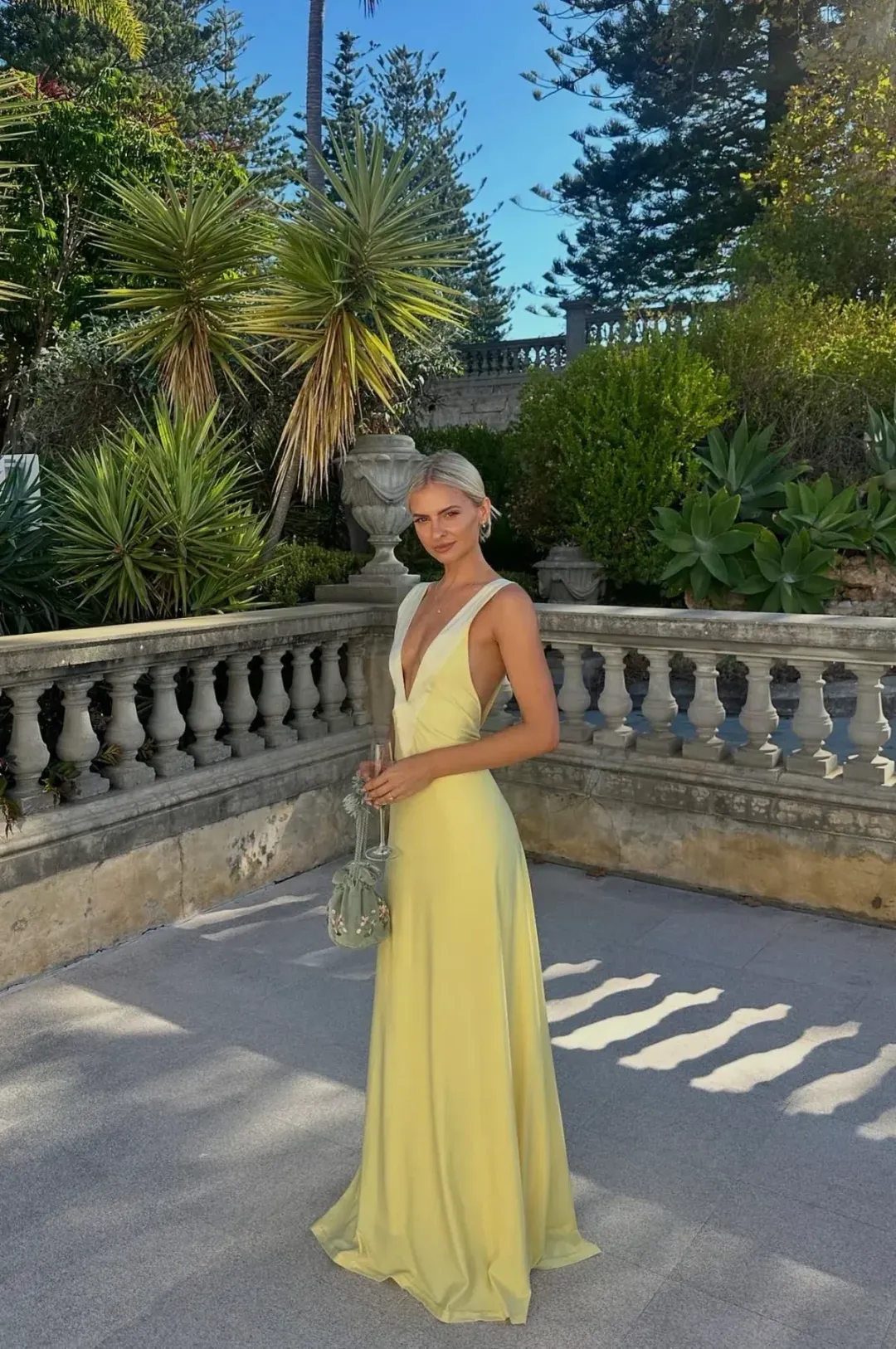 Ance Gria Rosa Gown Yellow/Lemon size XS for rent on The Volte - main image