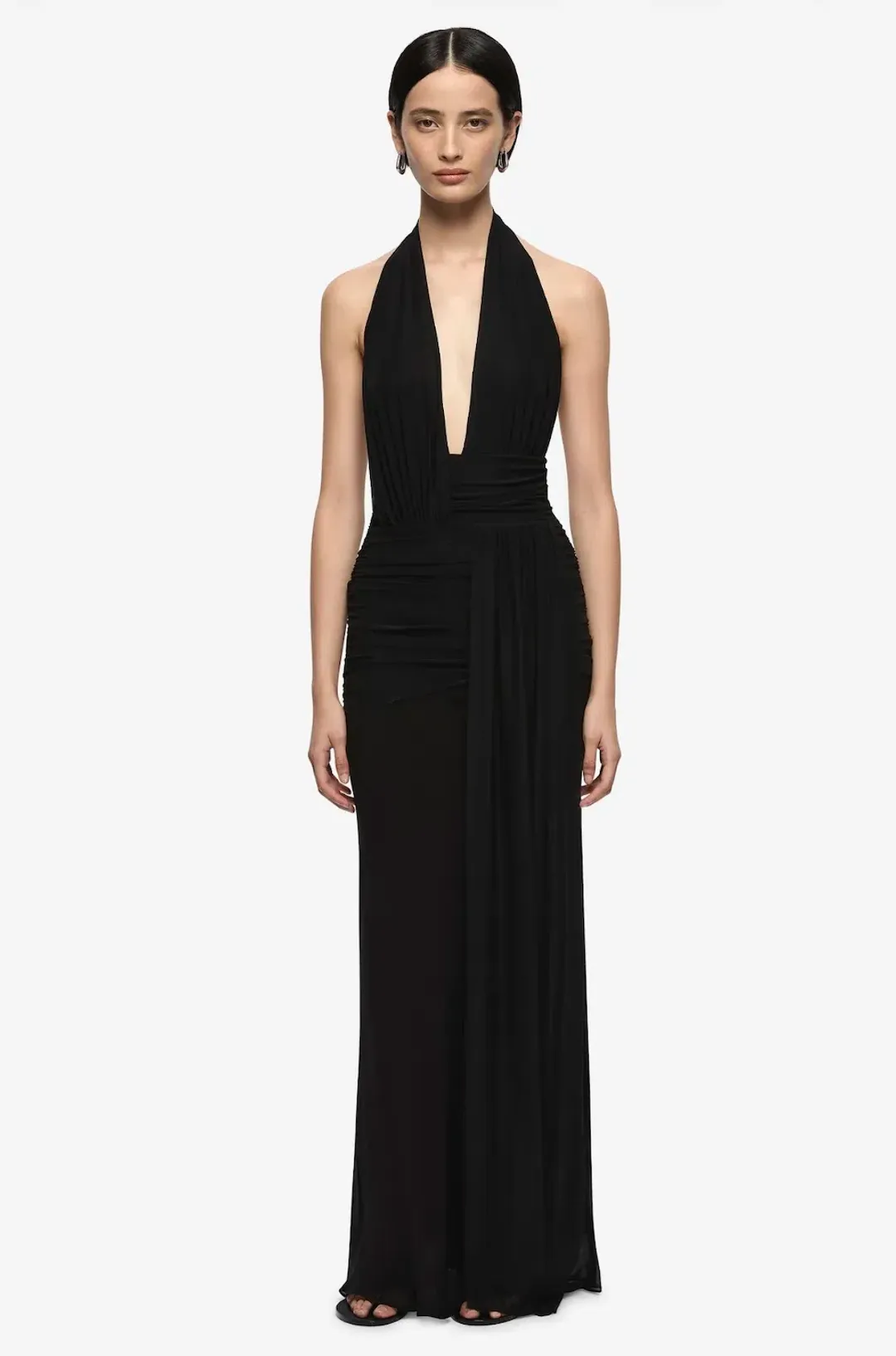 Bec & Bridge Cassis Drape Maxi Dress in Black, Size 8 for rent on The Volte - main image