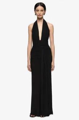 Bec & Bridge Cassis Drape Maxi Dress in Black, Size 8 for rent on The Volte - image 2