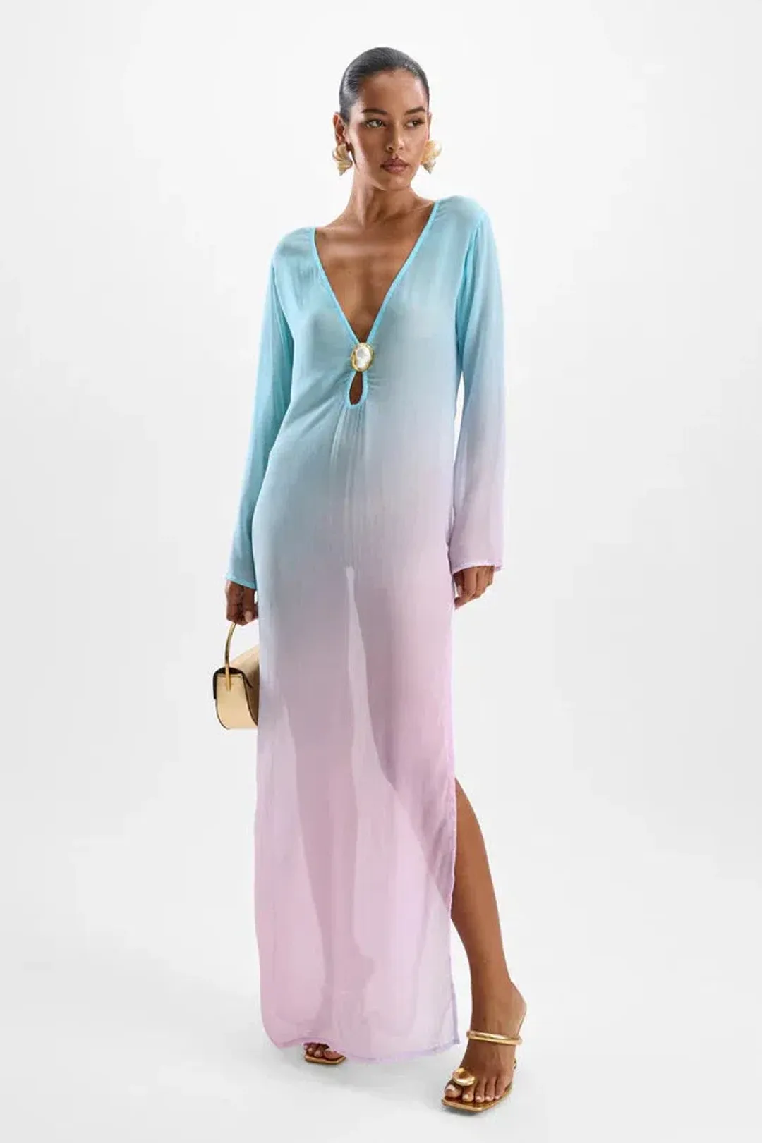 CIN CIN HOTLINE MOONSTONE MAXI DRESS GELATO SIZE 8 for rent on The Volte - main image