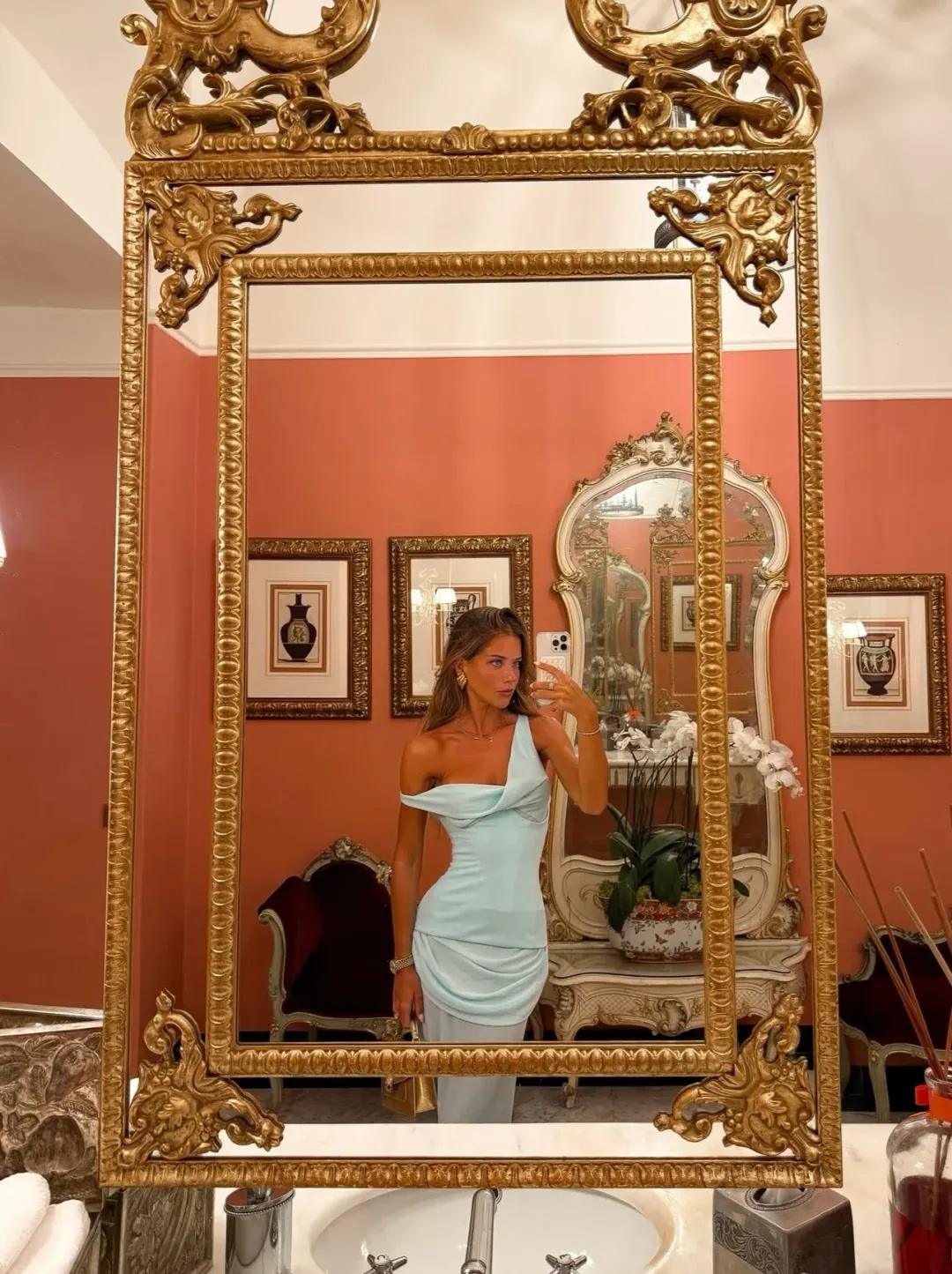 Natalie Rolt Candence Gown blue aqua size 1 (6-8) for rent on The Volte - main image