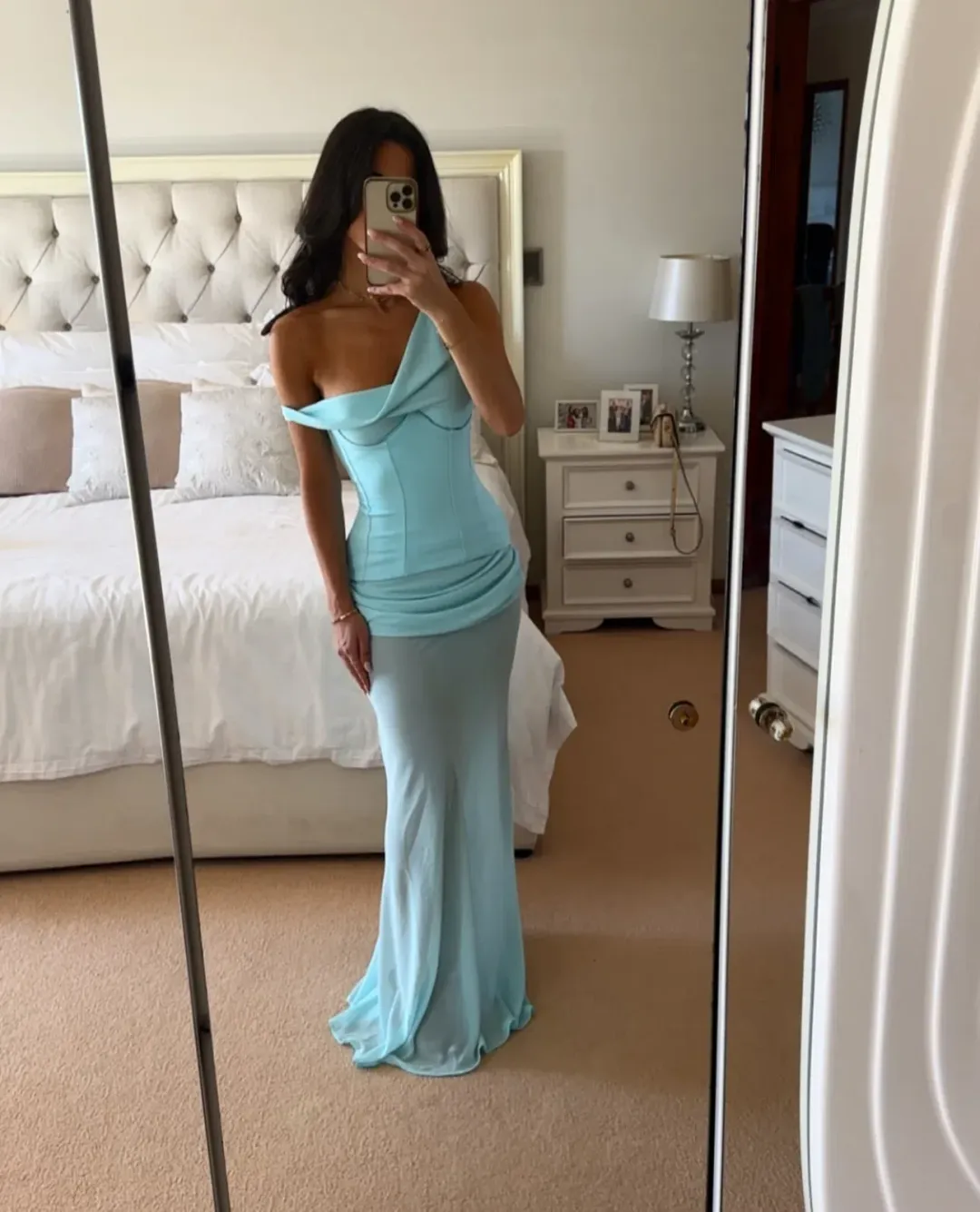 Natalie Rolt Candence Gown blue aqua size 1 (6-8) for rent on The Volte - main image