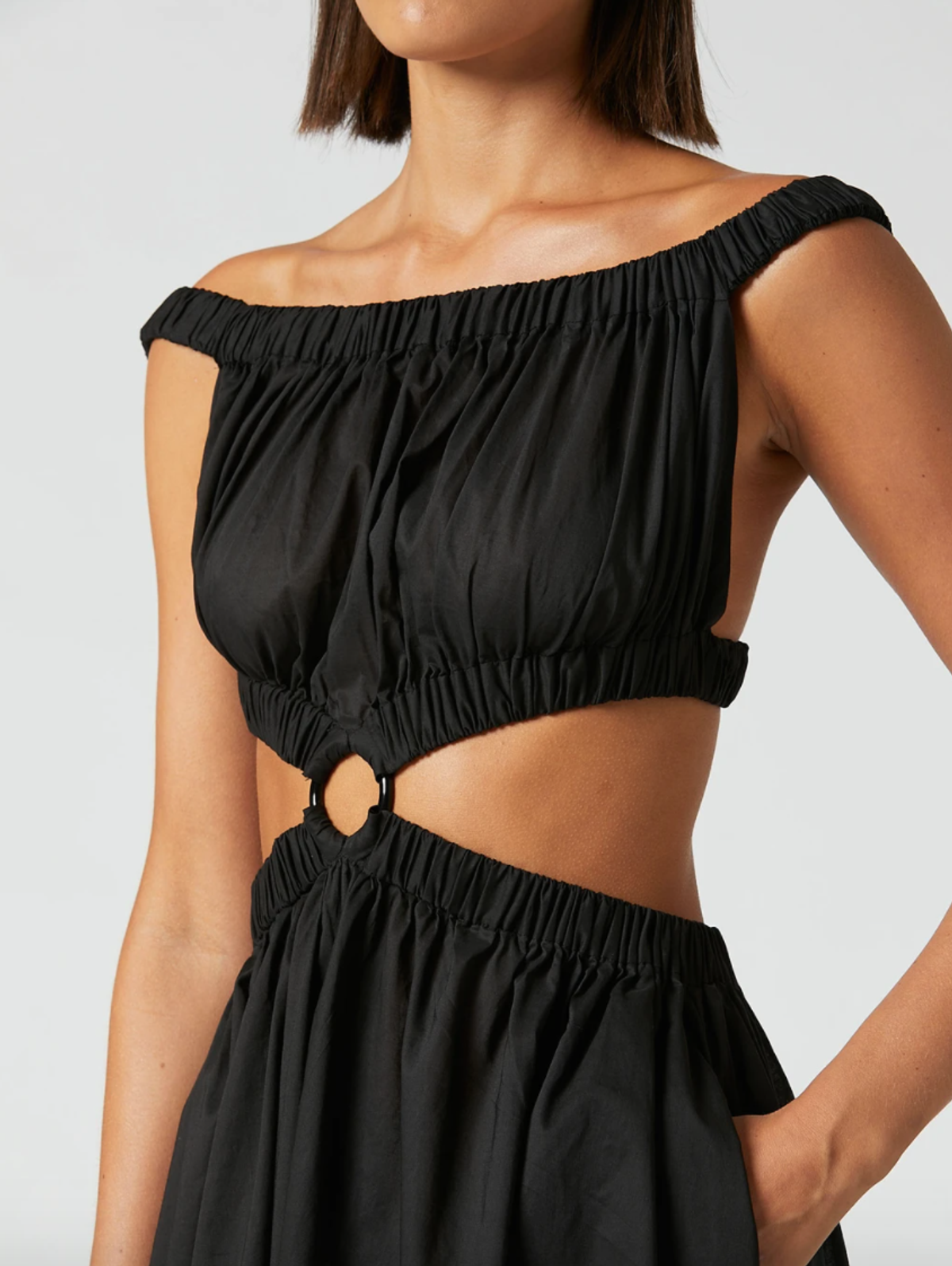 Scanlan Theodore Cotton Voile Ring Dress Black Size S / Au 8 - Image 4