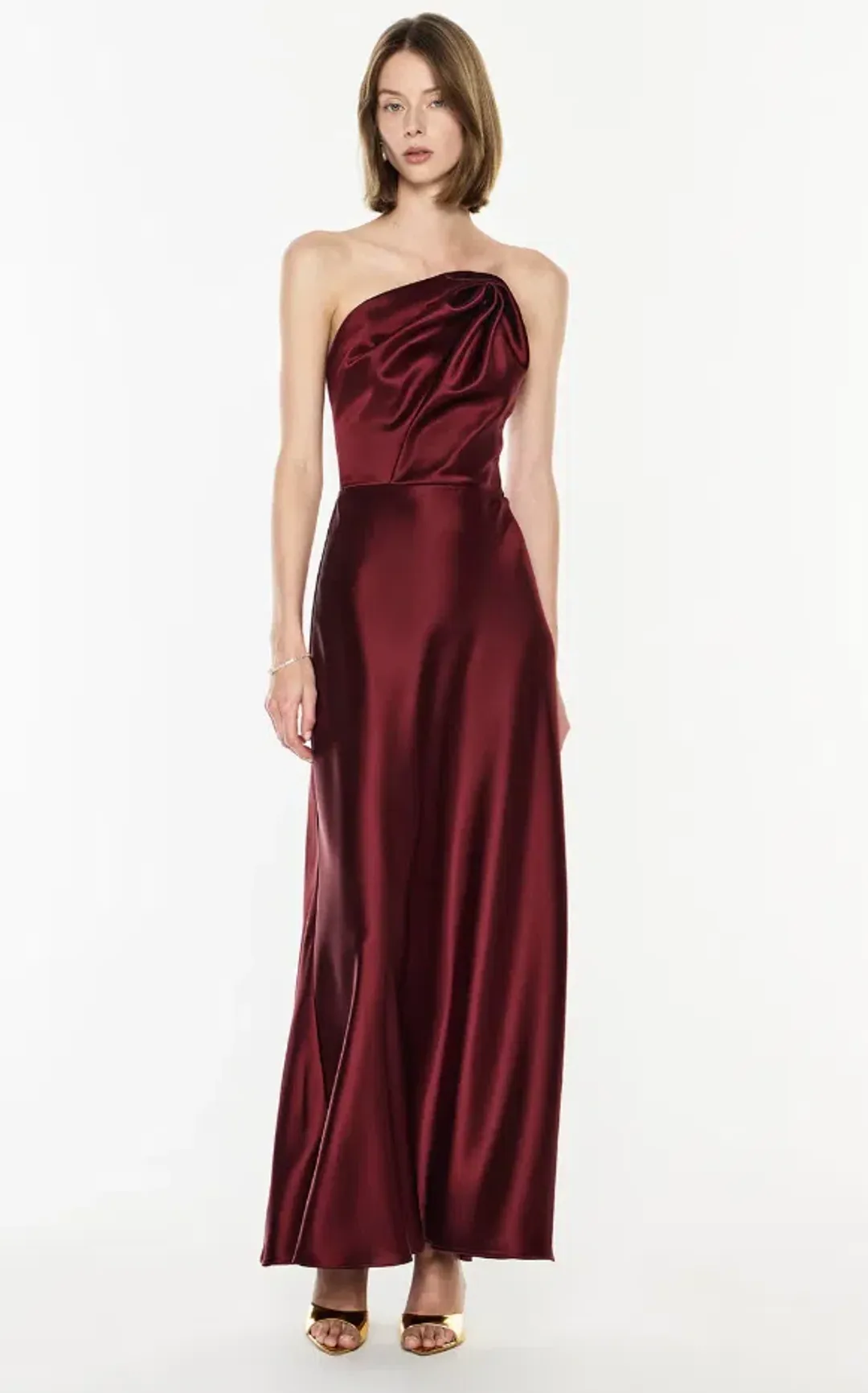 Manning Cartell Show Me Love Strapless Gown Dark Cherry Size 12 for rent on The Volte - main image