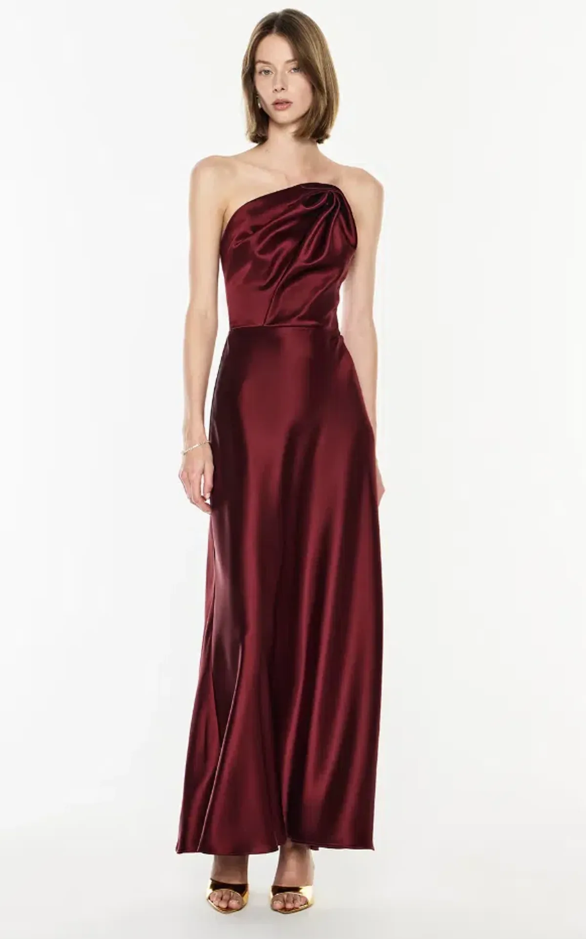 Manning Cartell Show Me Love Strapless Gown Dark Cherry Size 12 for rent on The Volte - main image