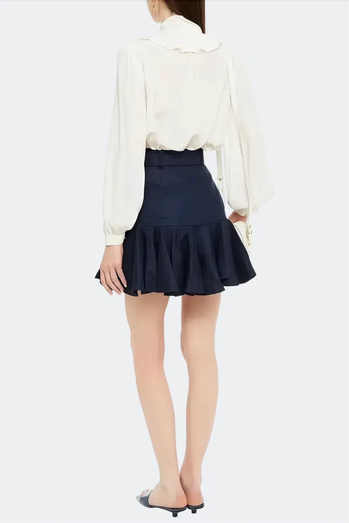 Zimmermann Glassy Safari Belted Linen Mini Skirt Blue Size AU 10 / 1 - Image 3
